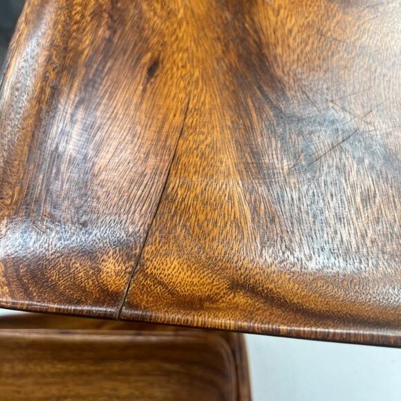 Monkey Pod Wood 12" Serving Plates Tray Platters Mid Century Modern Set of 7 - Picture 12 of 16